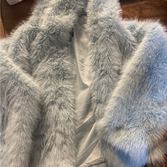 Wild Fable Light Blue Faux Fur Jacket - Picture 2 of 4